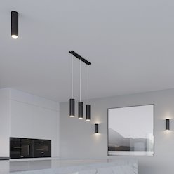 Lampa wisząca podwójna Lagos 2xGU10 okrągła czarna