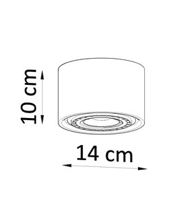 Halogen natynkowy okrągły BASIC 1xAR111 drewno