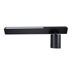Kinkiet liniowy LED UP 5W z reflektorem GU10 Front prawy czarny