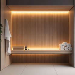 Taśma LED 24V COB IP68 Sauna Line 10W 480 LED Ciepła 5m