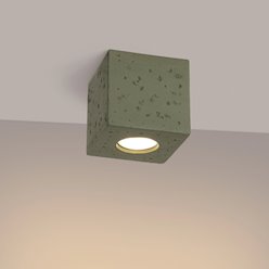Oprawa natynkowa Quad beton 1xGU10 zielony oliwkowy
