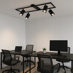 Żyrandol nowoczesny z reflektorami 4xGU10 Bueana czarny