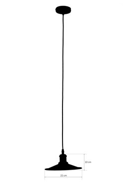 Lampa wisząca LOFT ORICH 1xE27 czarny mosiądz