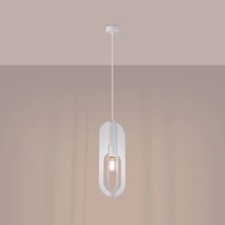 Lampa wisząca nowoczesna Nicus 1xE27 biała
