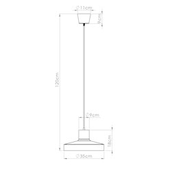 Lampa wisząca klasyczna Bilo 1xE27 ochra czerwona