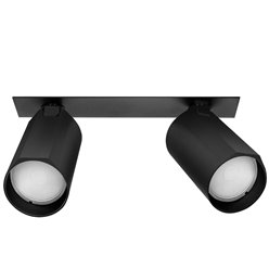 Lampa wpuszczana 20cm z reflektorami SpotLine 2xGU10 czarna