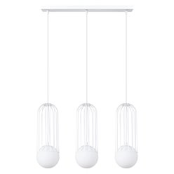 Lampa wisząca potrójna Brina listwa 3xG9 biała