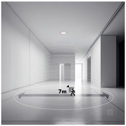 Plafon LED IP54 czarny okrągły Slim 12W CCT z czujnikiem