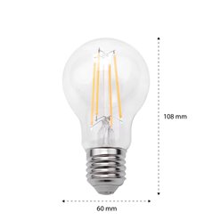 Żarówka LED Filament E27 A60 Mleczna 8W 900lm Biała Ciepła