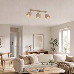 Lampa sufitowa Loft 3xE27 Elena listwa beżowa