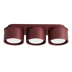 Lampa sufitowa potrójna tuba Modo 3xGx53 burgundowa