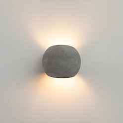 Kinkiet betonowy okrągły Globe 2xG9 szary