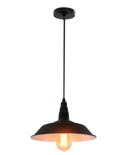 Lampa wisząca TENE 1xE27 czarna matowa