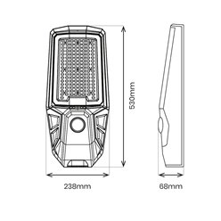 Latarnia Uliczna Solarna Kobra 2400lm 6500K