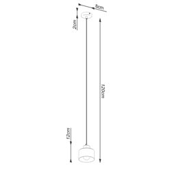 Lampa wisząca pojedyncza SAVAR 1xE27 czarna