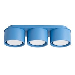 Lampa sufitowa potrójna tuba Modo 3xGx53 błękitna