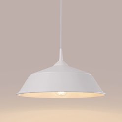 Lampa wisząca z okrągłym kloszem Frika 1xE27 biała