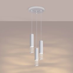 Lampa wisząca potrójna Lami 3P 3xGU10 okrągła biała