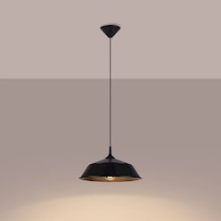 Lampa wisząca z okrągłym kloszem Frika 1xE27 czarna