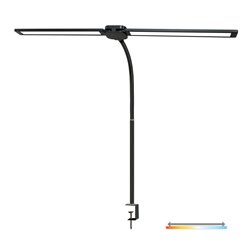Lampka biurkowa LED Tenuix Duo przykręcana 14W CCT czarna