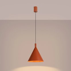 Lampa wisząca stożkowy klosz Nox 25cm 1xE27 ochra czerwona