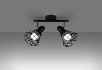 Lampa sufitowa listwa ARTEMIS 2xE14 czarna