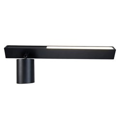 Kinkiet liniowy LED UP 5W z reflektorem GU10 Front lewy czarny
