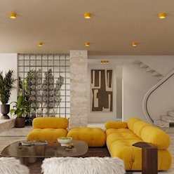 Lampa sufitowa tuba Modo 1xGx53 żółta