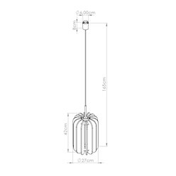 Lampa wisząca filcowa Mula 27cm 1xE27 żółta