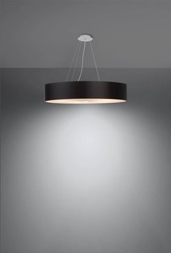 Lampa wisząca SKALA okrągła 70 cm 6xE27 czarna