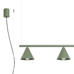 Lampa wisząca Nox 4-punktowa 4xE14 zielona oliwkowa