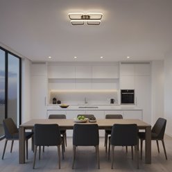 Lampa sufitowa LED kwadraty Hidalgo czarna 40W 4000K