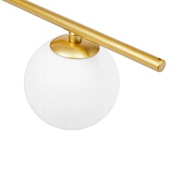Złota lampa sufitowa mleczne kule 6xG9 58cm