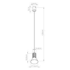 Lampa wisząca loftowa Estria 1xE14 beżowa