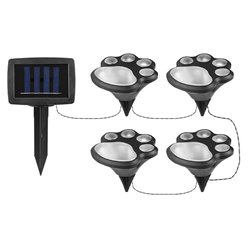 Lampy solarne wbijane - psie łapki 470cm