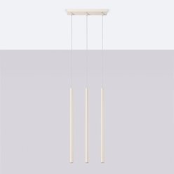 Lampa wisząca potrójna Pastelo 3xG9 listwa beżowa