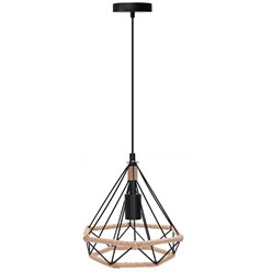 Lampa wisząca Diamond Deco 1xE27 - opleciona sznurem