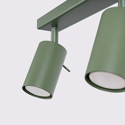 Kinkiet listwa z reflektorami Ring 4xGU10 zielony oliwkowy