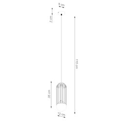 Lampa wisząca kula z dekoracją Brina 1xG9 czarna