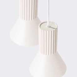 Lampa wisząca potrójna Estria 3xE14 beżowa