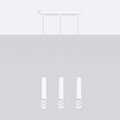 Lampa wisząca potrójna Liro 3xGU10 listwa biała