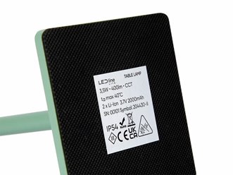 Lampa stołowa LED 4w1 3,5W 400lm CCT zielona 2x2000mAh