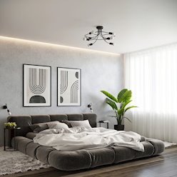 Żyrandol loftowy Levar 4xE27 czarny
