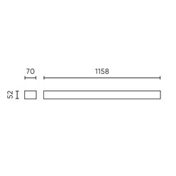 Lampa liniowa 120cm Fusion Dali 40W 5200lm 4000K