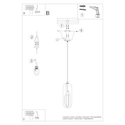 Lampa wisząca nowoczesna Nicus 1xE27 biała