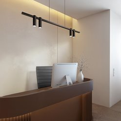 Lampa wisząca listwa ze spotami LED COB 30W CCT czarna