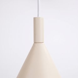 Lampa wisząca stożkowy klosz Nox 25cm 1xE27 beżowa