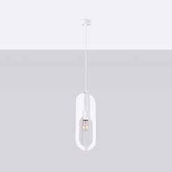 Lampa wisząca nowoczesna Nicus 1xE27 biała