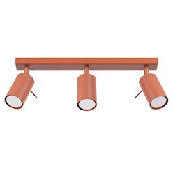 Kinkiet listwa z reflektorami Ring 3xGU10 ochra czerwona