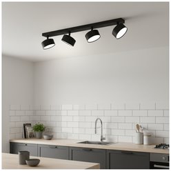 Lampa sufitowa listwa 4xGX53 Lunvigo 60cm czarna